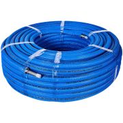 Труба STOUT 16х2,2 (бухта 100 метров) PEX-a из сшитого полиэтилена с кислородным слоем, серая в теплоизоляции (синяя)