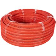 Труба STOUT 25х3,5 (бухта 50 метров) PEX-a из сшитого полиэтилена с кислородным слоем, серая в теплоизоляции (красная)
