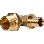 Угольник-переходник с наружной резьбой STOUT 20xR 3/4 для труб из сшитого полиэтилена аксиальный