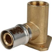 Угольник STOUT настенный с креплением удлинённый 1/2 х20 для металлопластиковых труб прессовой