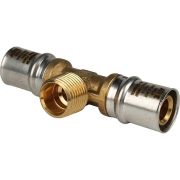 Тройник-переходник STOUT с наружной резьбой 20х1/2 х20 для металлопластиковых труб прессовой