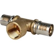 Тройник-переходник STOUT с внутренней резьбой 20х3/4 х20 для металлопластиковых труб прессовой