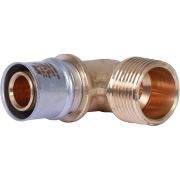 Угольник-переходник STOUT с наружной резьбой 1 х26 для металлопластиковых труб прессовой