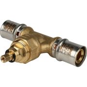 Вентиль с хромированной ручкой STOUT 20х20 для металлопластиковых труб прессовой