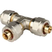 Тройник STOUT равнопроходный 16х16х16 для металлопластиковых труб винтовой