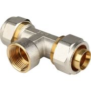 Тройник-переходник STOUT с внутренней резьбой 1 x32 для металлопластиковых труб винтовой