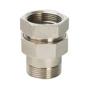 Разъемное соединение STOUT американка ВН 3/8 никелированное, уплотнение под гайкой o-ring кольцо
