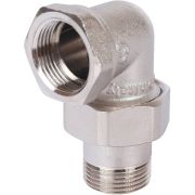 Разъемное угловое соединение STOUT американка ВН, никелированное 3/4