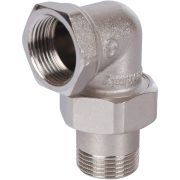 Разъемное угловое соединение STOUT американка ВН 3/4 уплотнение под гайкой o-ring кольцо, никелированное