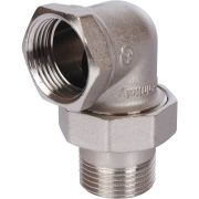 Разъемное угловое соединение STOUT американка ВН, никелированное 1