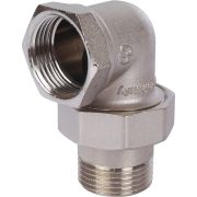 Разъемное угловое соединение STOUT американка ВН 1 уплотнение под гайкой o-ring кольцо, никелированное