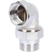 Разъемное угловое соединение STOUT американка ВН 1 1/2 уплотнение под гайкой o-ring кольцо, никелированное