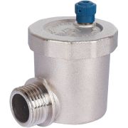 Воздухоотводчик автоматический вертикальный выпуск STOUT угл.подкл. нар.р. 1/2 никель