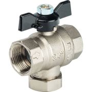 Кран шаровой STOUT с фильтром 3/4 (ручка-бабочка)