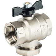 Кран шаровой STOUT с фильтром 1 (ручка-бабочка)