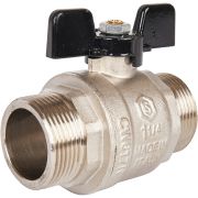 Кран шаровой STOUT полнопроходной, НР/НР, ручка бабочка 1 1/4