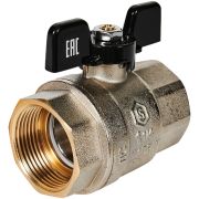 Кран шаровой полнопроходной STOUT ВР/ВР ручка бабочка 1 1/4