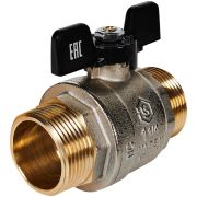 Кран шаровой полнопроходной STOUT НР/НР ручка бабочка 1 1/4