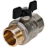 Кран шаровой полнопроходной STOUT ВР/НР ручка бабочка 1 1/4