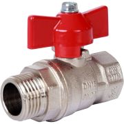 STOUT Кран шаровой стандартнопроходной, ВР/НР, ручка бабочка 1/2