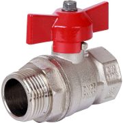 STOUT Кран шаровой стандартнопроходной, ВР/НР, ручка бабочка 3/4