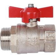 STOUT Кран шаровой стандартнопроходной, ВР/НР, ручка бабочка 1