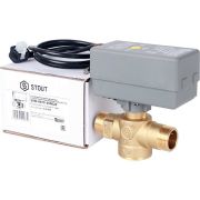 2-Ходовой зональный клапан, сервопривод 230V STOUT с 3-х жильным кабелем 1м., НР 3/4