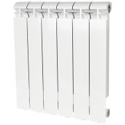 Радиатор алюминиевый STOUT ALPHA 500 6 секций боковое подключение (белый RAL 9016)