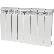 Радиатор алюминиевый STOUT ALPHA 350 8 секций боковое подключение (белый RAL 9016)