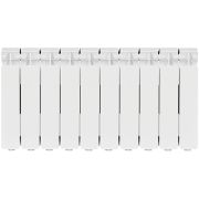 Радиатор алюминиевый STOUT Bravo 350 10 секций боковое подключение RAL9010