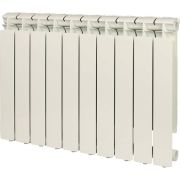 Радиатор алюминиевый STOUT Bravo 500 10 секций боковое подключение RAL9010