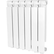 Радиатор алюминиевый STOUT Bravo 500 6 секции нижнее правое подключение (белый RAL 9010)