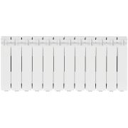 Радиатор алюминиевый STOUT Bravo 350 12 секций боковое подключение RAL9010