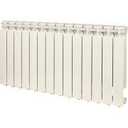 Радиатор алюминиевый STOUT Bravo 500 14 секций боковое подключение RAL9010