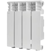 Радиатор алюминиевый STOUT GAMMA 350 4 секции боковое подключение (белый RAL 9010)