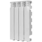 Радиатор алюминиевый STOUT GAMMA 500 4 секции боковое подключение (белый RAL 9010)