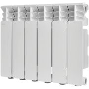 Радиатор алюминиевый STOUT GAMMA 350 6 секций боковое подключение (белый RAL 9010)