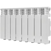 Радиатор алюминиевый STOUT GAMMA 350 8 секций боковое подключение (белый RAL 9010)