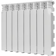 Радиатор алюминиевый STOUT GAMMA 500 8 секций боковое подключение (белый RAL 9010)