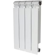 Радиатор биметаллический STOUT ALPHA 500 4 секций боковое подключение (белый RAL 9016)