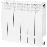 Радиатор биметаллический STOUT Space 350 6 секций боковое подключение RAL9016