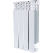 Радиатор биметаллический STOUT Space 500 4 секции нижнее правое подключение RAL9016