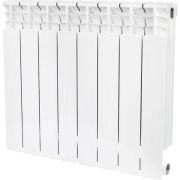 Радиатор биметаллический STOUT Space 500 8 секций боковое подключение RAL9016