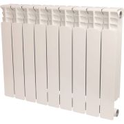 Радиатор биметаллический STOUT Space 500 9 секций боковое подключение RAL9016