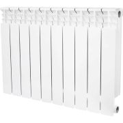 Радиатор биметаллический STOUT Space 500 10 секций боковое подключение RAL9016