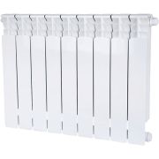 Радиатор биметаллический STOUT Space 500 9 секций нижнее правое подключение RAL9016