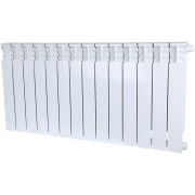 Радиатор биметаллический STOUT Space 500 14 секций нижнее правое подключение RAL9016