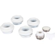 Универсальный монтажный комплект STOUT для подключения радиатора 1/2 RAL 9016