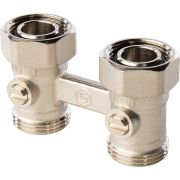 Узел нижнего подключения радиатора STOUT для двухтрубной системы, прямой 3/4