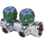 Коллектор регулирующий STOUT 3/4, 2 отвода 1/2 плоское уплотнение